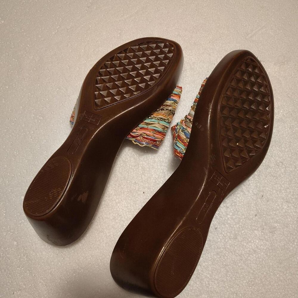 A2 by Aerosoles Say Yes Wedge Slide Sandals Multi-Color Fabric Women’s 9.5 - Picture 4 of 4